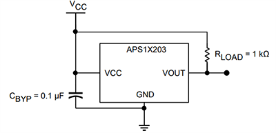 Application Circuit Diagram - Allegro MicroSystems APS11203/APS12203 24V Hall-Effect Switch & Latch
